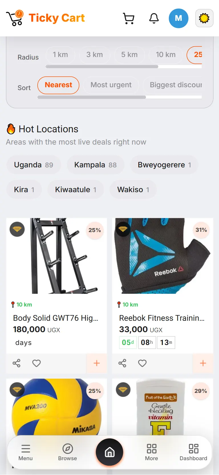 The same Near Me search on mobile